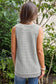 Sea green scoop neck waffle knit flowy vest - tops/tank tops