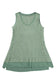 Sea green scoop neck waffle knit flowy vest - tops/tank tops