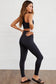 Seamless active leggings - black arched waist