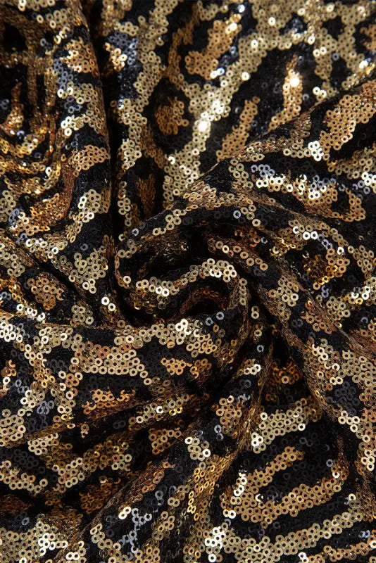 Sequin leopard club skirt