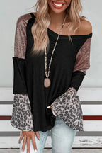 Sequin Patchwork Bell Sleeve Tunic Top - Fashionfitz