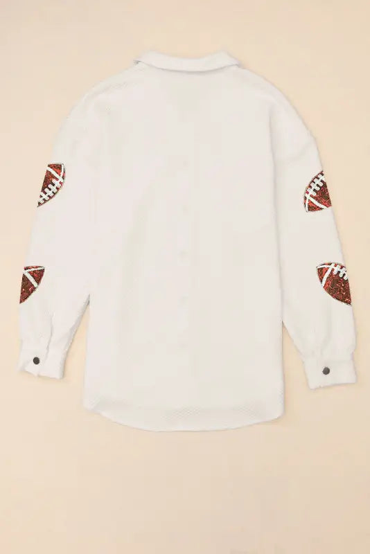 Sequin rugby graphic sweatshirt - sweatshirts