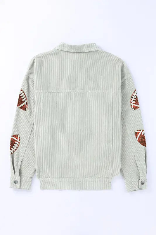 Sequin rugby graphic sweatshirt - sweatshirts