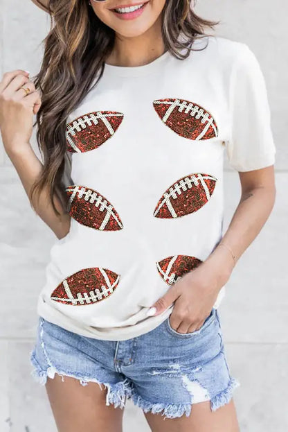 Sequin squad rugby tee | fashionfitz women’s wear