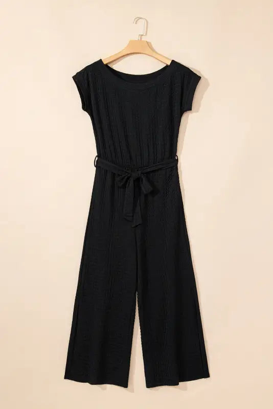 Shadow check one shoulder jumpsuit