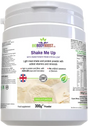 Shake Me Up Vanilla Vegan Protein Meal Shake — fortified with plant protein, vitamins and minerals, 500g vanilla flavour, BioBodyBoost UK