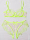 Shine for me mesh 2 piece set - fruit green / s - lingerie sets