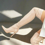 Shiny Stiletto High Heels Over-the-Knee Boots - Fashionfitz