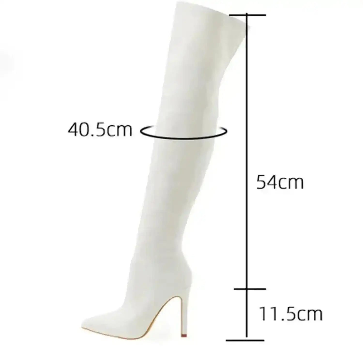 Shiny Stiletto High Heels Over-the-Knee Boots - Fashionfitz