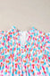 Shirred Blouse - Yoke Ruffled Abstract Print - Fashionfitz