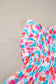 Shirred Blouse - Yoke Ruffled Abstract Print - Fashionfitz