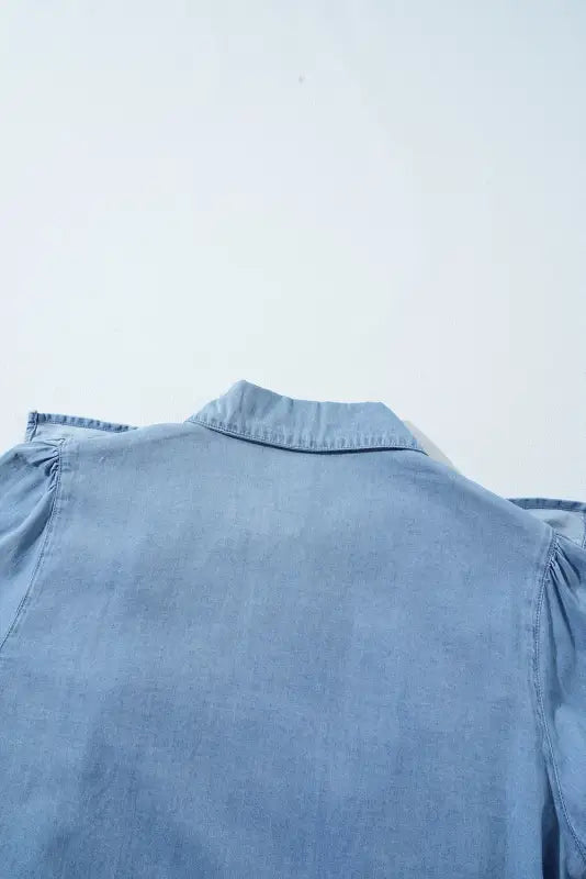 Shirred grace chambray shirt | women’s denim shirts | fashionfitz