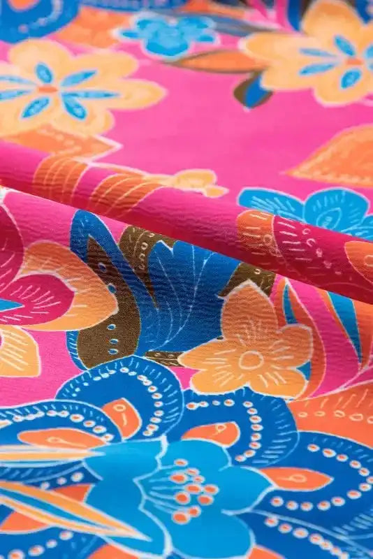 Short Puff Sleeve Floral Blouse - Fashionfitz