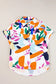 Short sleeve shirt - abstract leafy print - tops/blouses & shirts