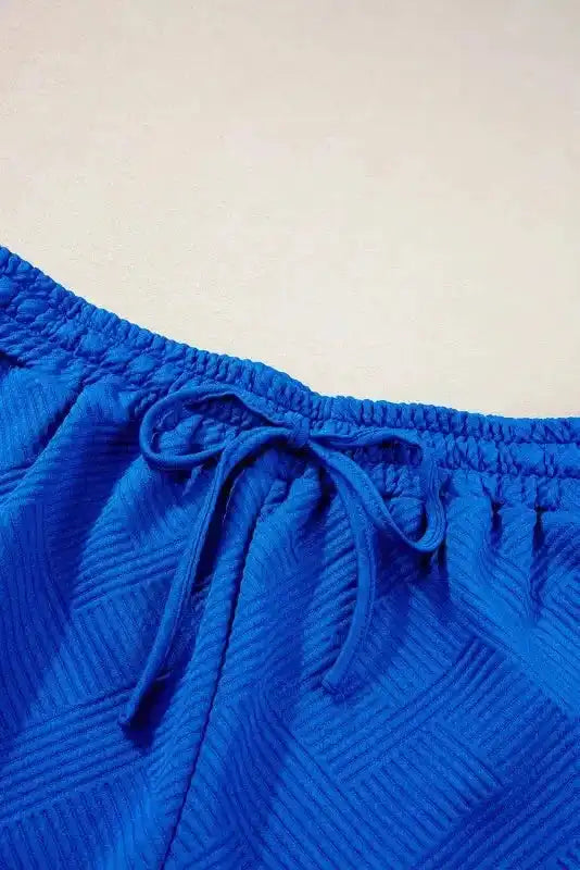 Shorts 2pcs Outfit - Dark Blue Plus Size - Fashionfitz