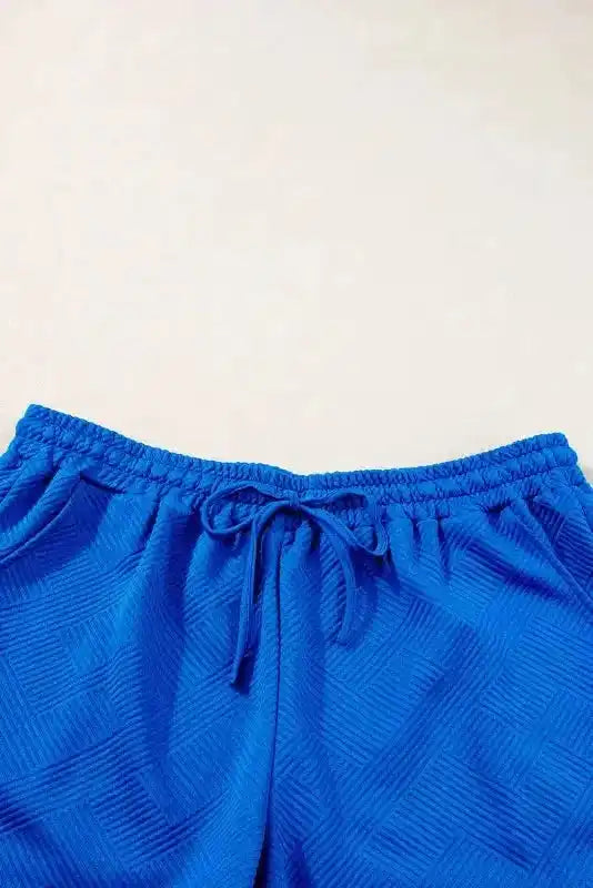 Shorts 2pcs Outfit - Dark Blue Plus Size - Fashionfitz
