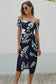 Off shoulder midi dress - slit bodycon - dresses