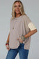 Simply taupe exposed seam loose tee