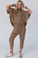 Simply taupe high low boxy fit tee and crop pants set - sets