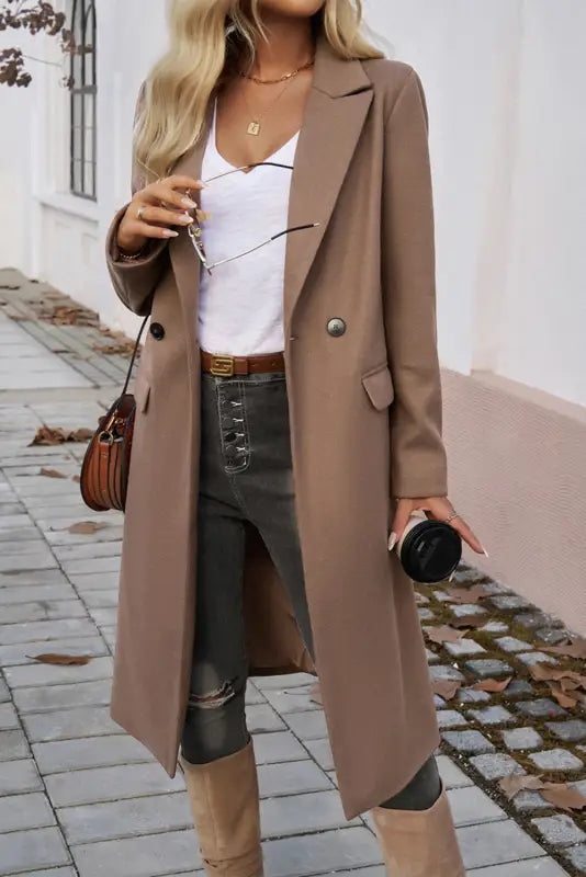 Single breasted lapel collar overcoat | fashionfitz