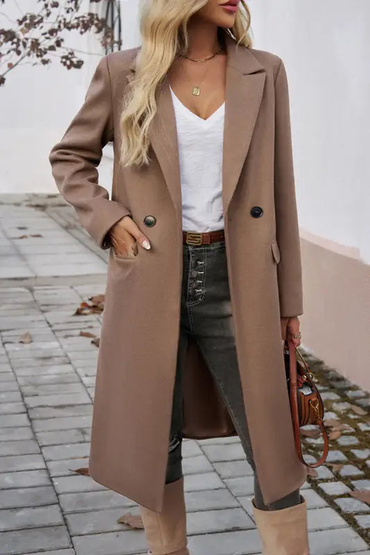 Single breasted lapel collar overcoat | fashionfitz