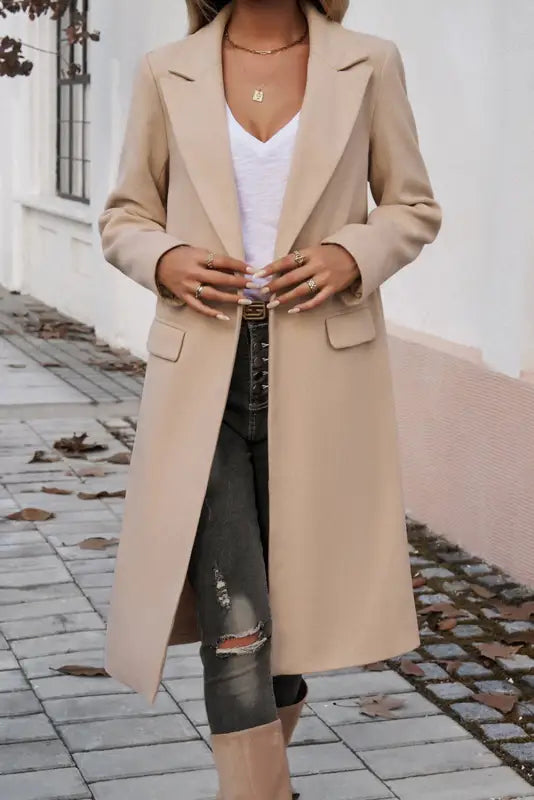 Single breasted lapel collar overcoat | fashionfitz