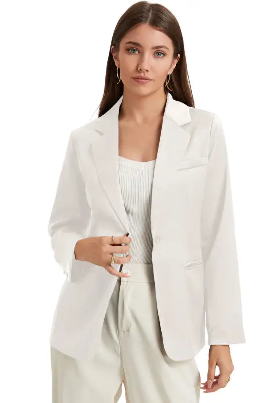 Single button lapel blazer - blazers