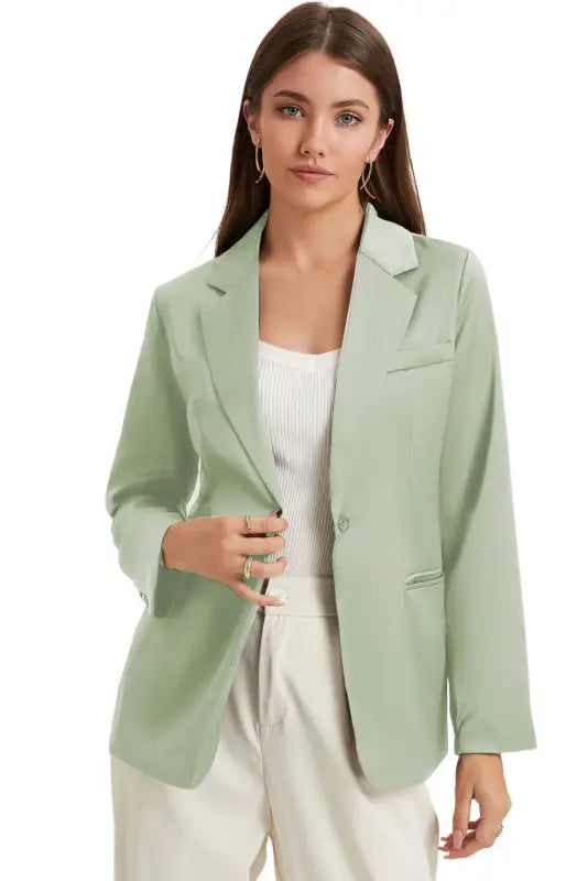 Single button lapel blazer - blazers