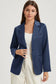 Single button lapel blazer - blue / s / 90% polyester + 10% elastane - blazers