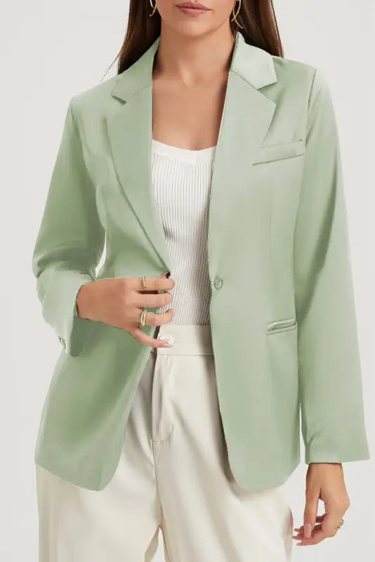 Single button lapel blazer - blazers