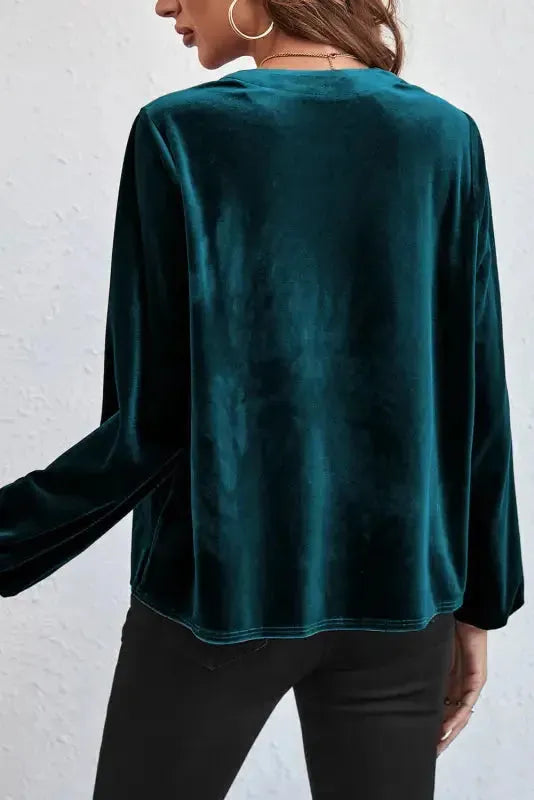 Skobeloff Beaded Velvet Blouse - Fashionfitz
