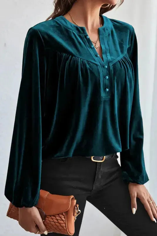Skobeloff Beaded Velvet Blouse - Fashionfitz