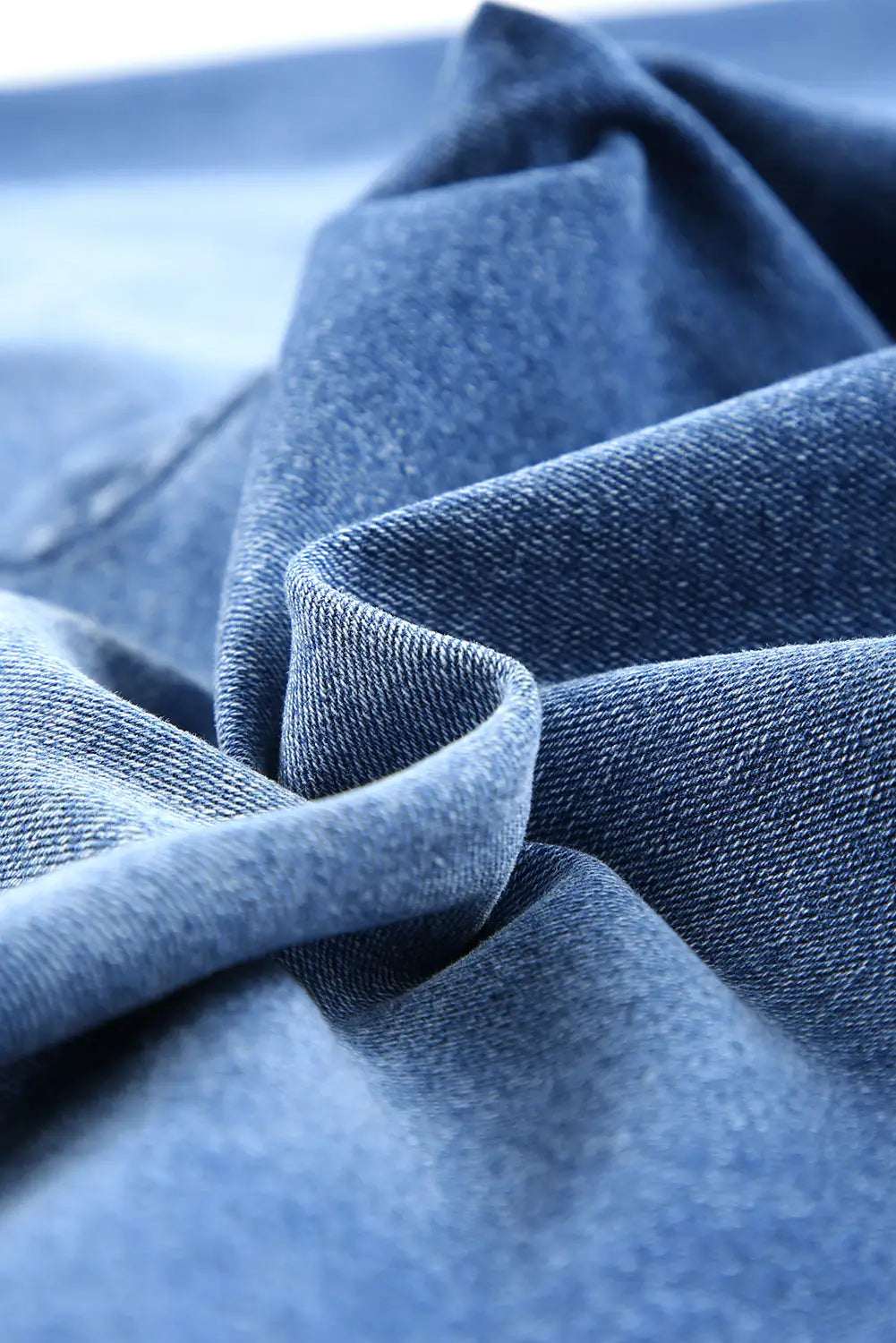 Sky blue acid wash roll-up edge bermuda short jeans - denim shorts
