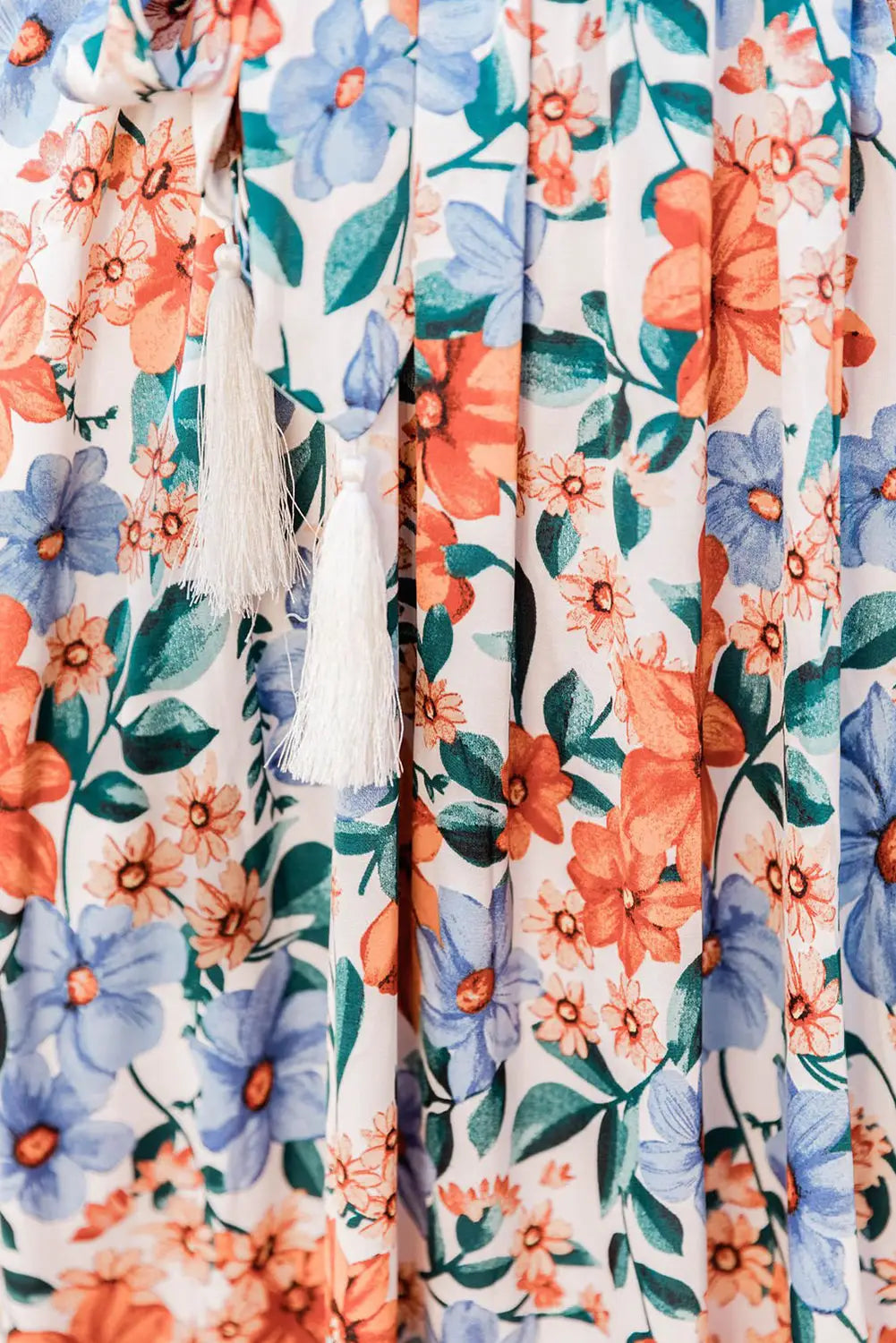 Sky blue floral print wrap belted maxi dress - dresses