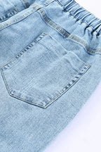 Distressed Denim Joggers - Fashionfitz