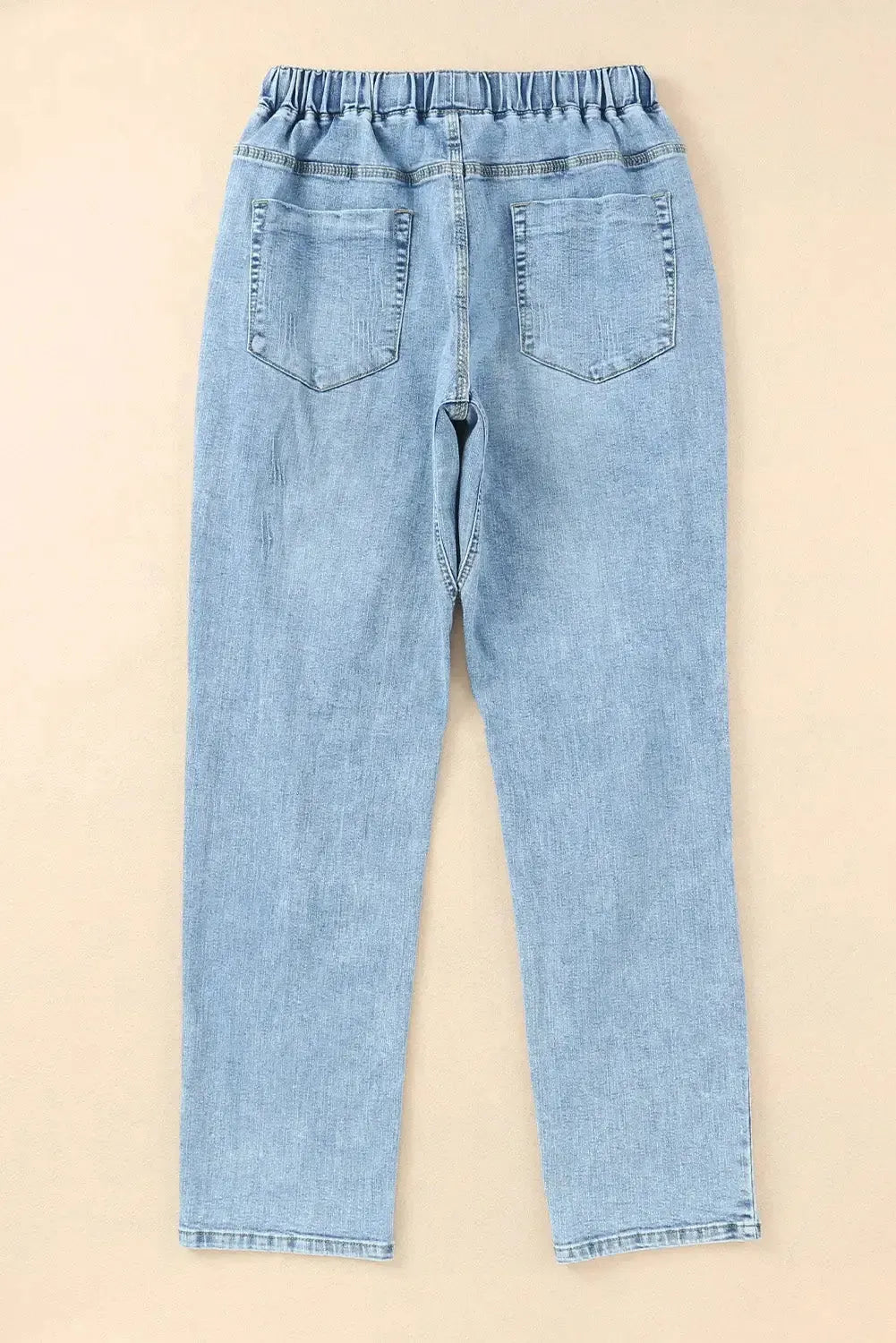 Distressed Denim Joggers - Fashionfitz