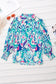 Sky blue paisley print 3/4 lantern sleeve shirt - tops