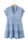 Sky blue tiered denim dress - dresses/mini dresses