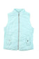 Sky blue zip-up side pockets puffer vest