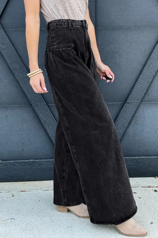 Slate elegance wide leg jeans by fashionfitz