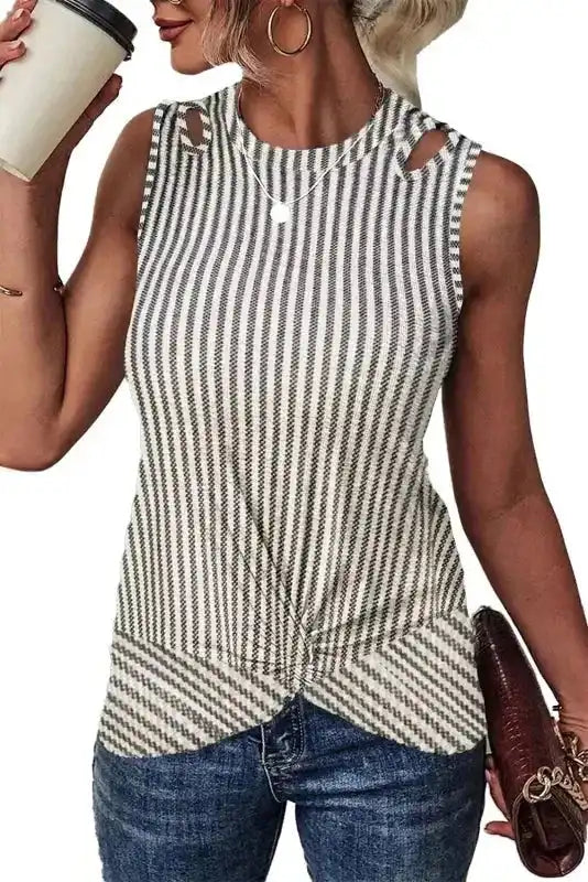 Slate Swirl Tank Top - Fashionfitz