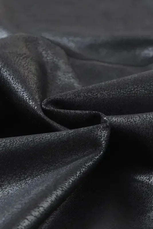 Sleek Leather Leggings - Crossed Dip Waist - Fashionfitz