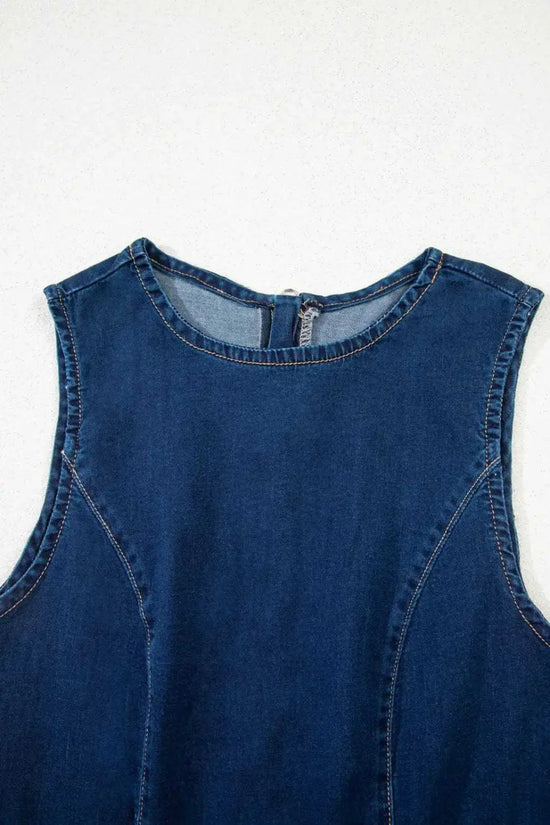 Mini Dresses Fashionfitz Sleek Mini Denim Dress for Stylish Looks