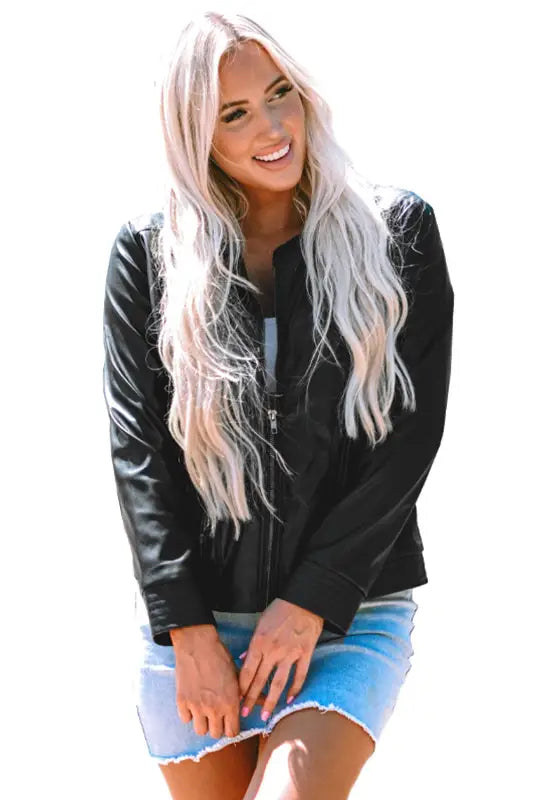 Sleekstreet faux leather jacket | women’s jackets | fashionfitz