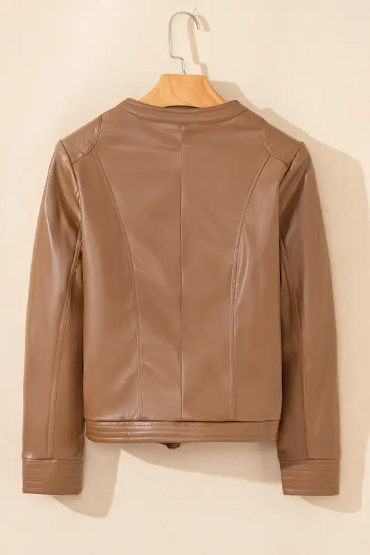 Sleekstreet faux leather jacket | women’s jackets | fashionfitz