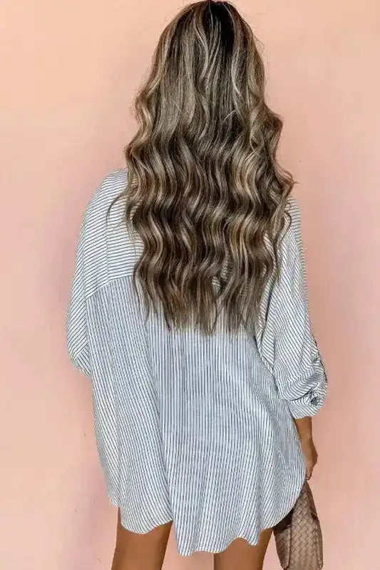 SleekStripes Urban Tunic Shirt - Fashionfitz