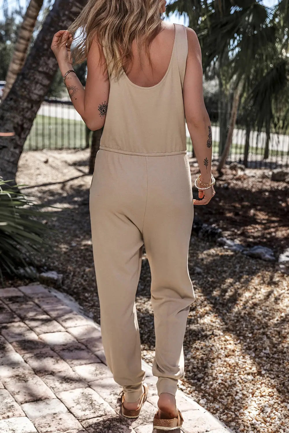 Sleeveless jogger jumpsuit - bottoms/jumpsuits & rompers