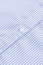 Smocked Cuff Striped Boyfriend Shirt - Fashionfitz