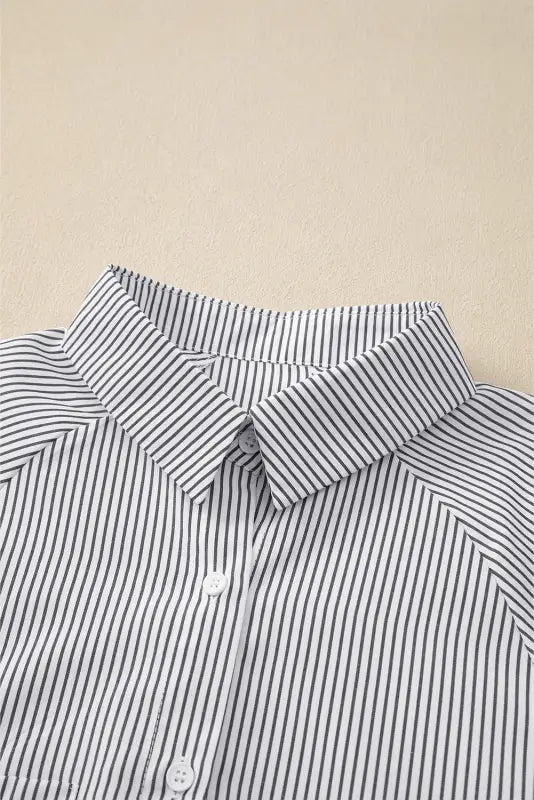 Smocked cuff striped boyfriend shirt | new arrivals | fashionfitz