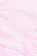 Smocked Cuff Striped Boyfriend Shirt - Fashionfitz